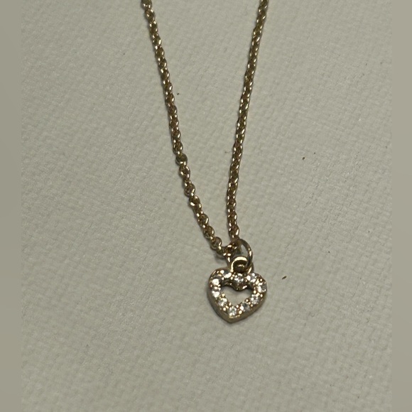 Small Heart Rhinestone Pendant With Chain - Picture 3 of 6
